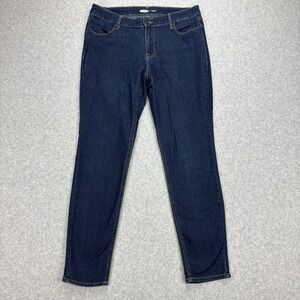 Old Navy Super Skinny Jeans Womens 10 Blue Mid Rise Dark Wash Stretch Denim